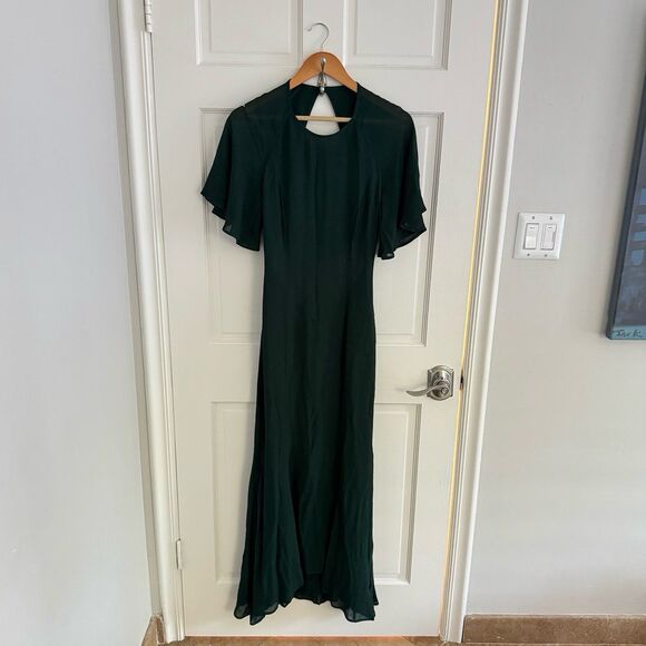 Reformation Carletta Dress in Forest Size 8 - Picture 5 of 9